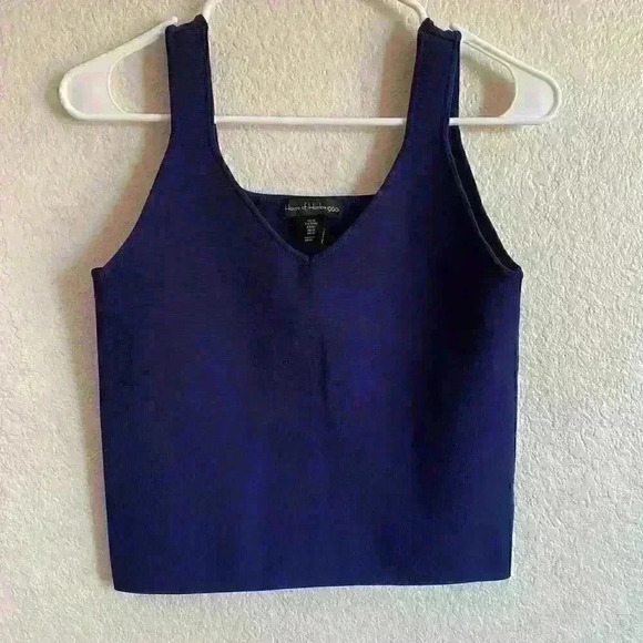 House of Harlow 1960 Revolve knit tank top navy blue Women size medium - Picture 5 of 8